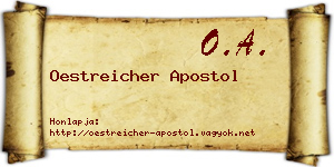 Oestreicher Apostol névjegykártya